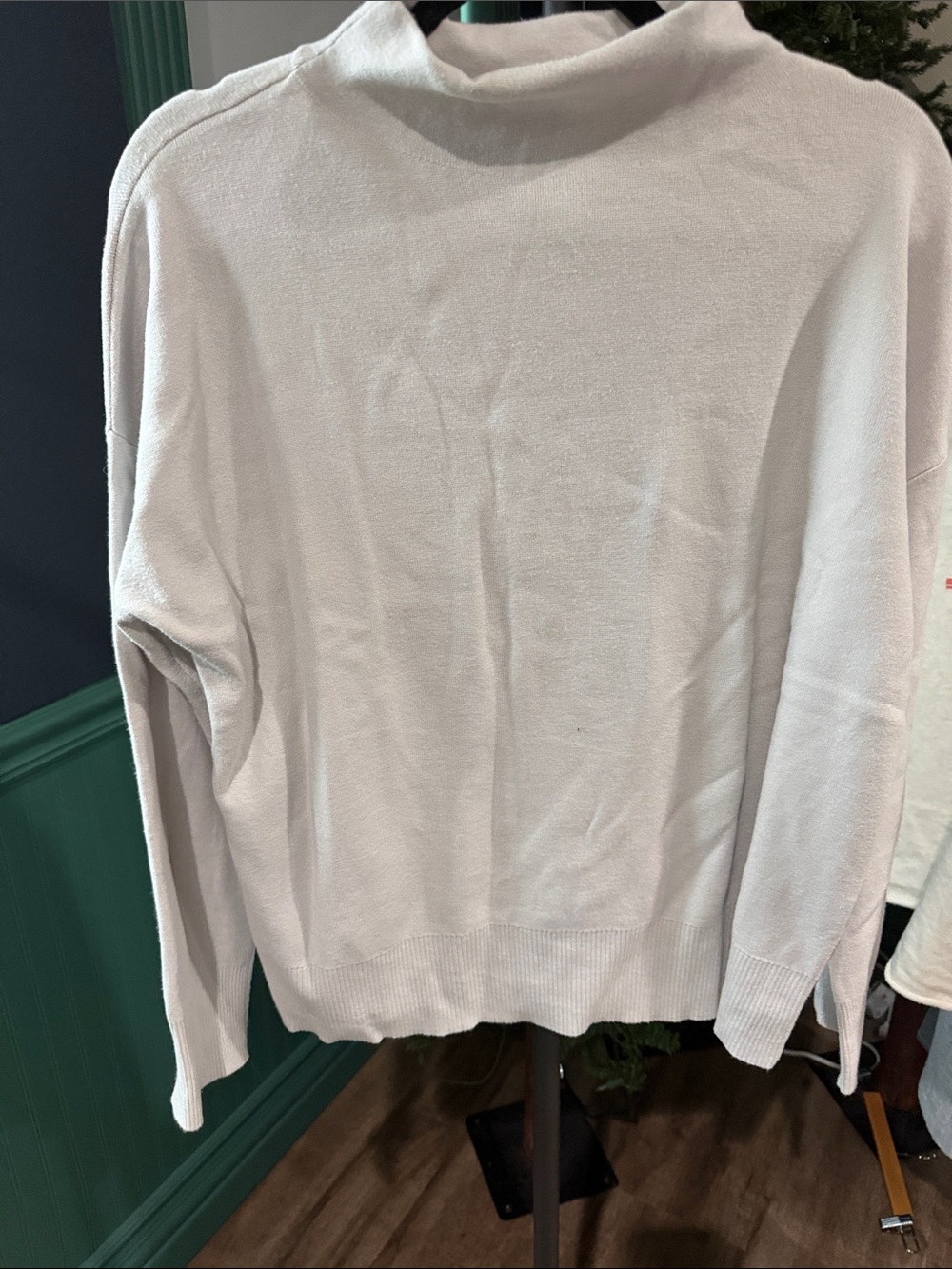 Banana Republic Light Gray Cowl Neck Sweater